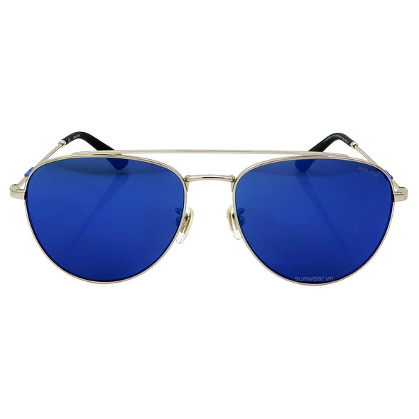 kính mát nam tráng gương xanh PoliceSPL995-579B sunwear