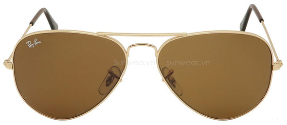 Kính Rayban aviator gold brown RB3025-001/33-Front